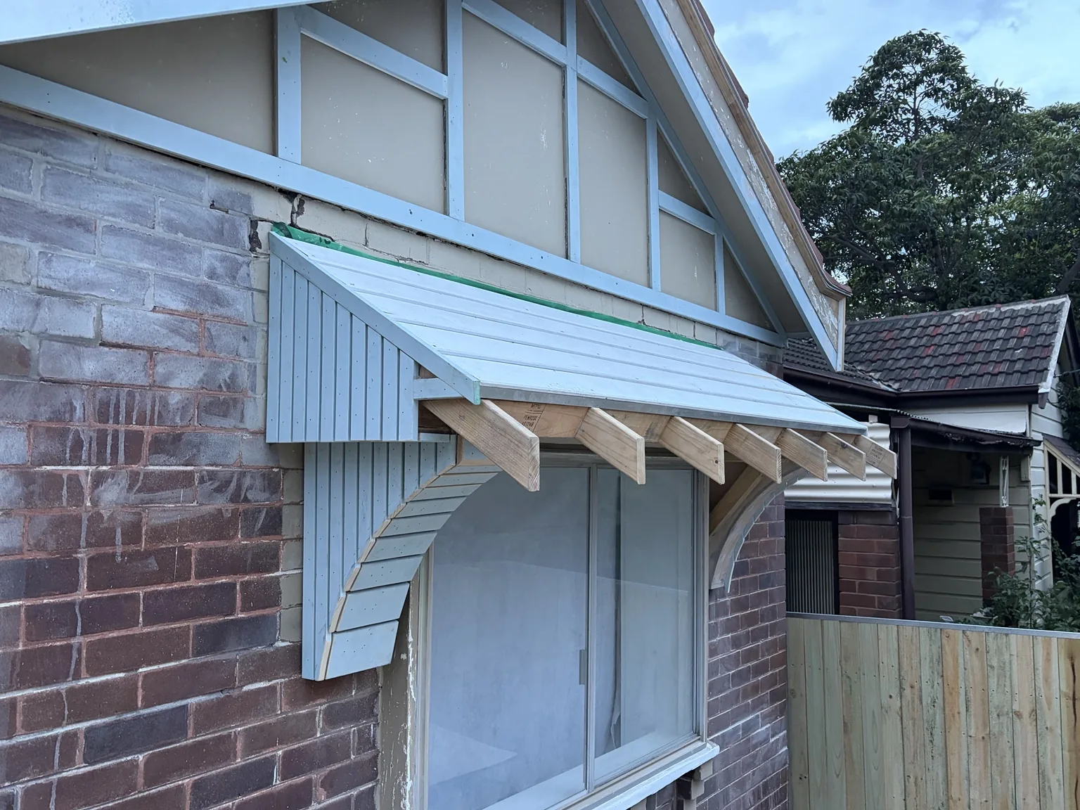Window awning carpentry