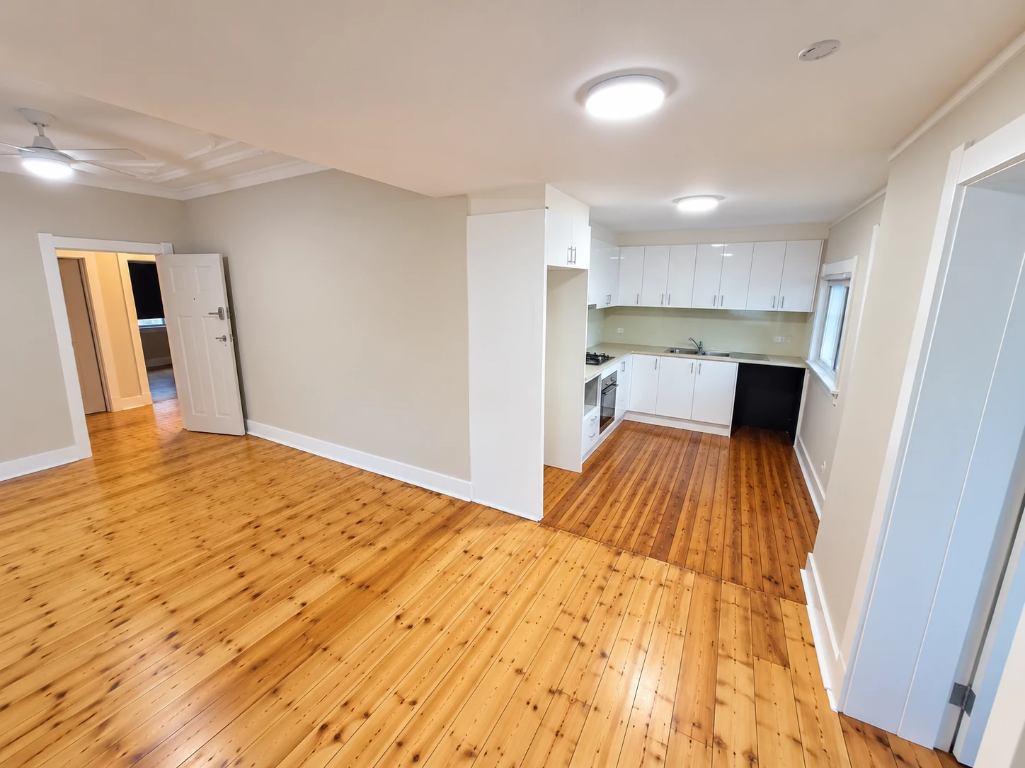 Completed Belmore kitchen and living renovation