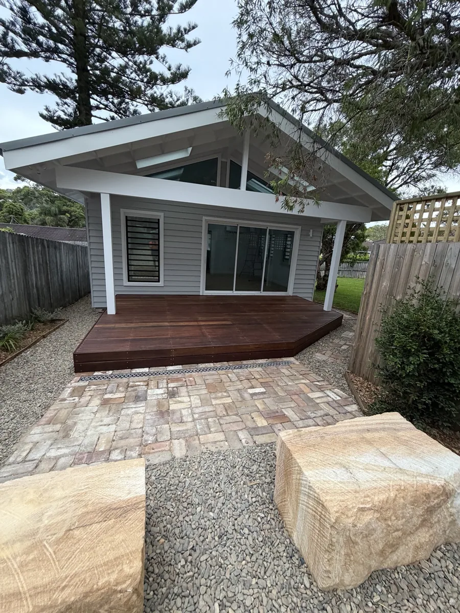 Completed exterior and deck