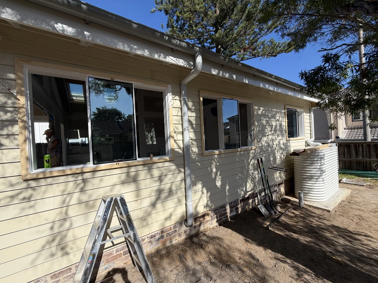New external weatherboard cladding