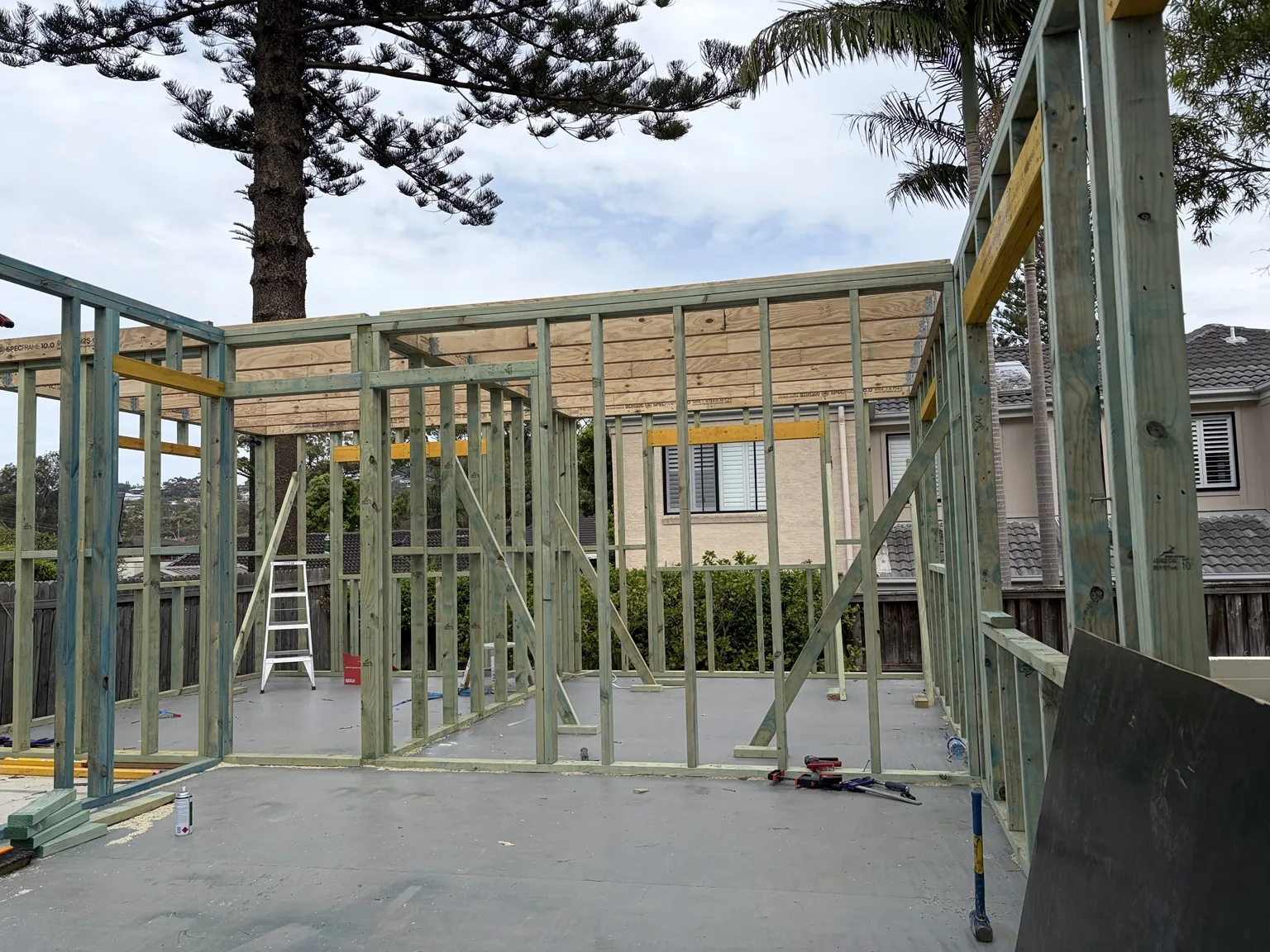 Internal wall and structural framing