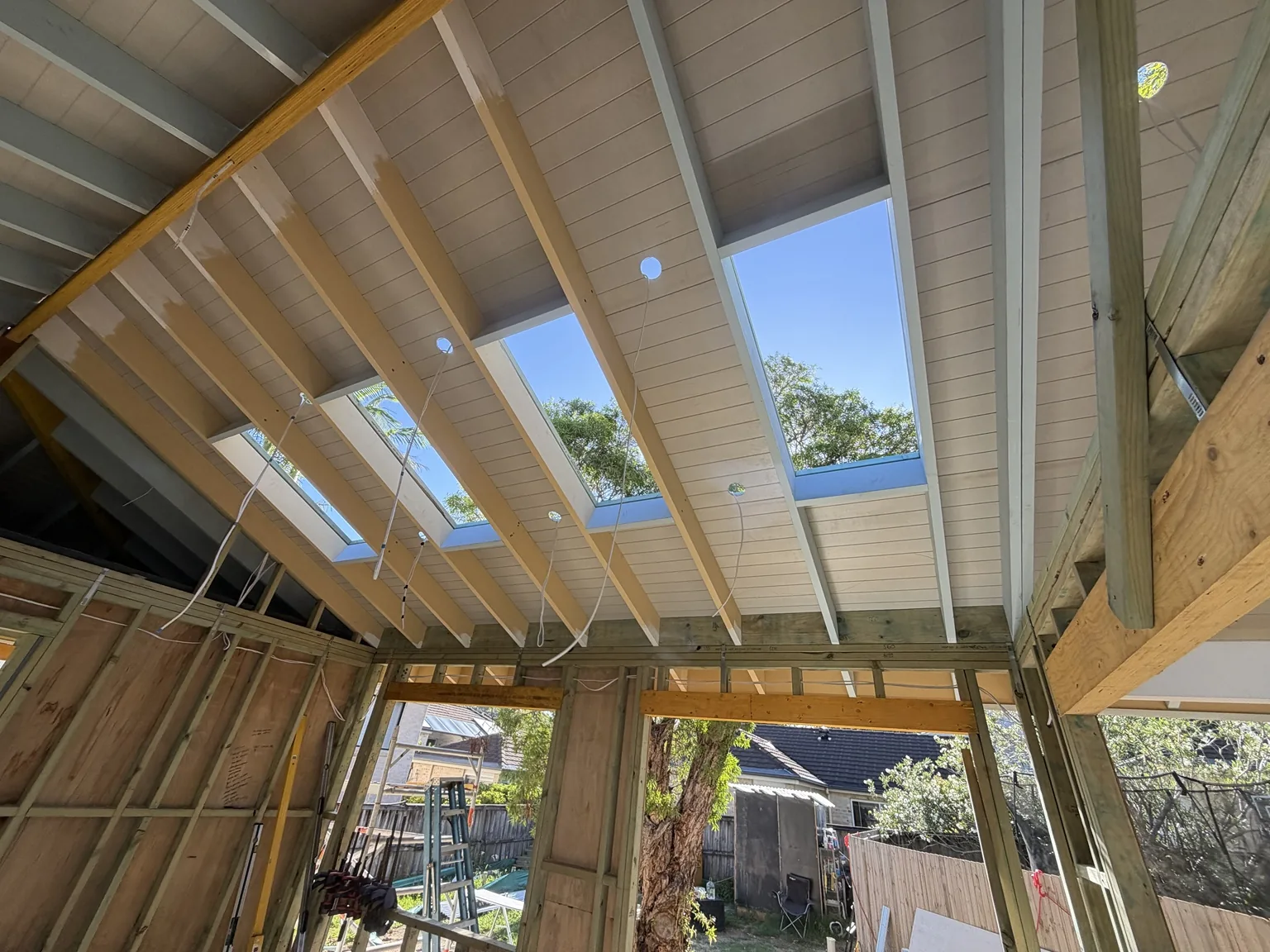 Roof framing and skylight preparation